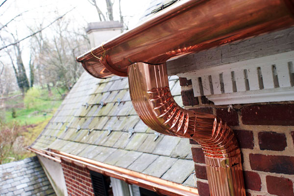Custom copper gutters for durable and elegant water management